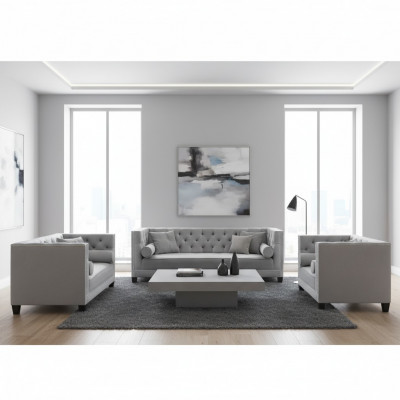 Wunnzëmmer Garnitur Luxus Textil Sofagarnitur 3-tëilech Modern Designer 4+2+1