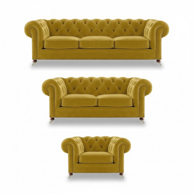 Designer 2x Sofas Wunnzëmmer Still Chesterfield Luxus Set Chesterfield