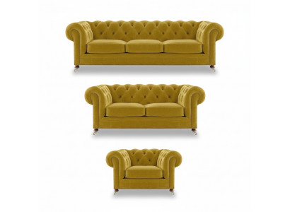 Designer 2x Sofas Wunnzëmmer Still Chesterfield Luxus Set Chesterfield