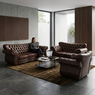 Anlag Luxus Polstermöbel Sofaset Lieder Fotell Wunnzëmmer Canapé