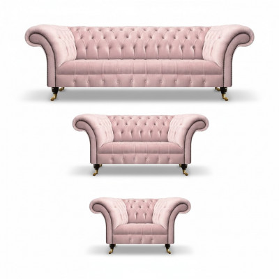 Wunnzëmmer Luxus Komplett Set Nei Canapéen Fauteuil Chesterfield Sofas Polstermöbel