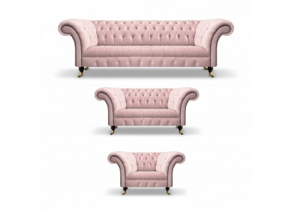 Wunnzëmmer Luxus Komplett Set Nei Canapéen Fauteuil Chesterfield Sofas Polstermöbel