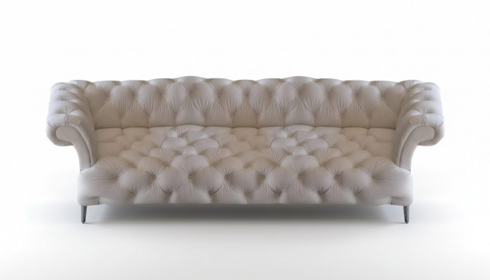 Modern Canapé Dräisëtzer Couch Chesterfield Ariichtung Polsterméigel Wunnzëmmer
