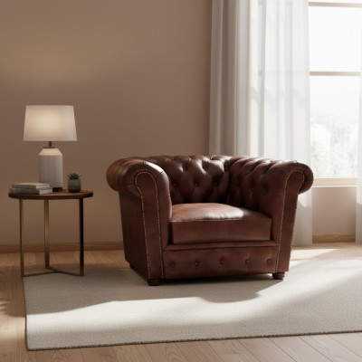 Wunnzëmmer Fauteuil Nei Canapé Ariichtung Luxus Designer Lieder Miwwelen Chesterfield