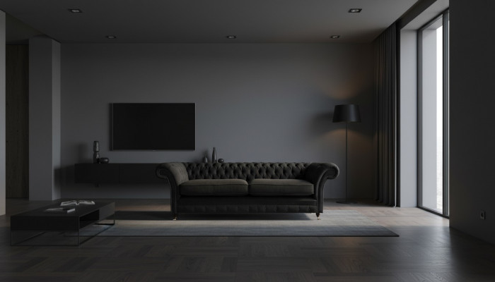 Polstermöbel Schwaarz Polstersofa Designer Sofa Zweisëtzer Canapé Nei Chesterfield