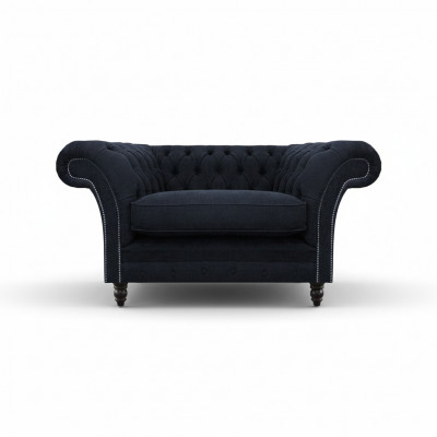 Wunnzëmmer Blo Designer Fauteuil Chesterfield Polstersëtz Ariichtung