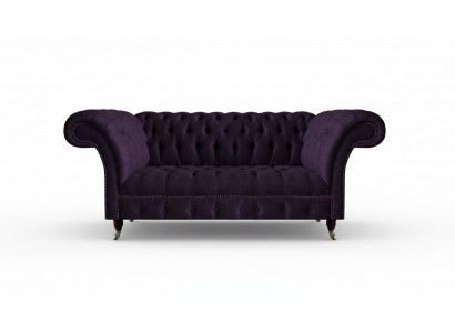 Luxus Sofa Dräisëtzer Lila Polstermöbel Wunnzëmmer Couch Chesterfield Nei