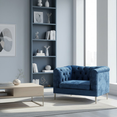 Polstermöbel Blo Sesselen Chesterfield Wunnzëmmer Modern Polstersëtz