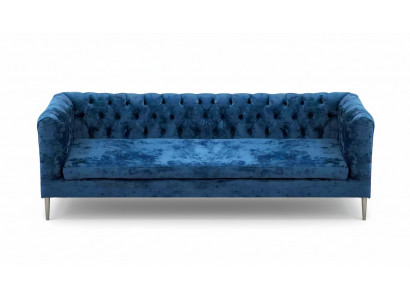 Moderne Polstermébel Sofa Dräisitze Couch Ariichtung Chesterfield Textil Stoff.