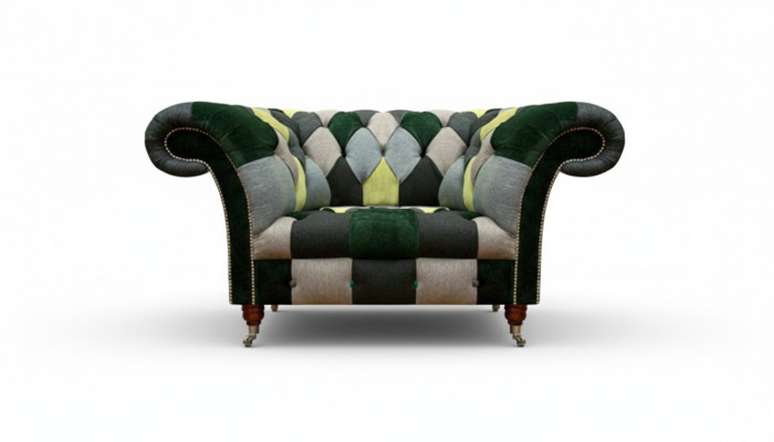 Textil Stoff Sessell Modern Ariichtung Sëtzmiwwel Polstersessell Chesterfield