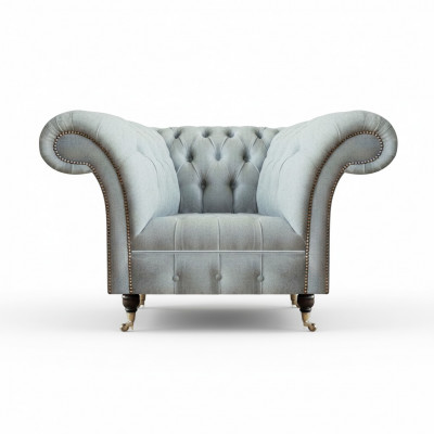 Chesterfield hellgraue Sëtzgeleeënheet Modern Wunnzëmmer Polster Sëtzmöbel
