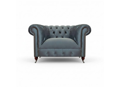 Chesterfield Groe Stoffsëtz Eckzëmmer Textil Eensëtzer Edele Sëtz