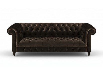 Moderne brong Chesterfield Canapé Designer Stoffssofaen Edle Polsterméibelen