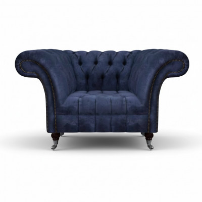 Däischterbloen Chesterfield Einsëtzer Stot Wonnertextil Polstersessel Nei