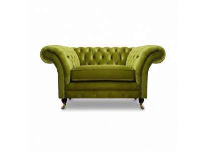 Olivgréng Chesterfield Fauteuil Polstermöbel Designer Textil 1-Sëtzer