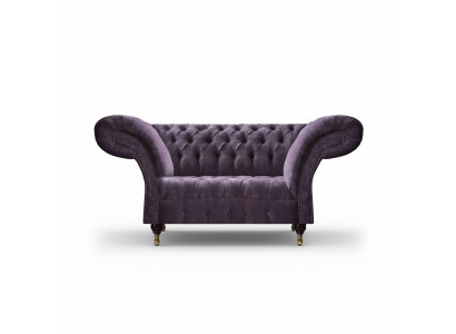 Lila Chesterfield Zweisëtzer Moderne Wunnzëmmer Polstersofa Edele Sofa