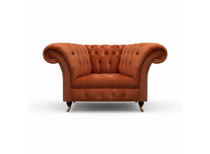Braune Polstersessel fir d'Wunnzëmmer aus Stoff Designer Einsëtzer Miwwelen