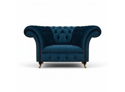 Däischterbloen Chesterfield Einsëtzer Wunnzëmmer Polster Designer Fautteuil