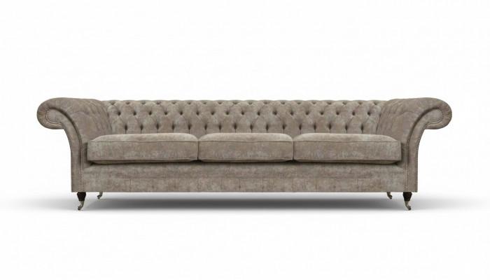 Hellgréng Chesterfield Sëtzcanapé Polstermöbel Designer Dräisëtzer Sofa