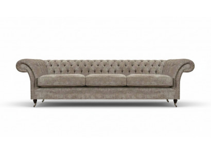 Hellgréng Chesterfield Sëtzcanapé Polstermöbel Designer Dräisëtzer Sofa