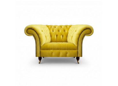 Luxuriéisen Chesterfield Textilsessel Wunnzëmmer Polster Einsëtzer Sessel