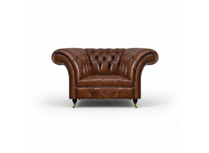 Chesterfield brong Liederfauteuil Wunnzëmmer Konschtleder Eenzelstull Miwwelen