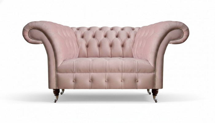 Chesterfield Rosa Zweisitzer Wunnzëmmer Luxuriéis Gepolstert Miwwelen Canapé