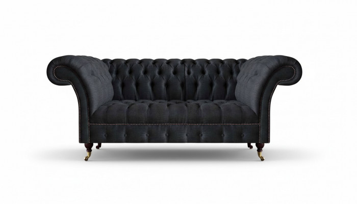 Chesterfield Schwaarz Sëtzcanapé Designer Polstersofas Modern Couchen