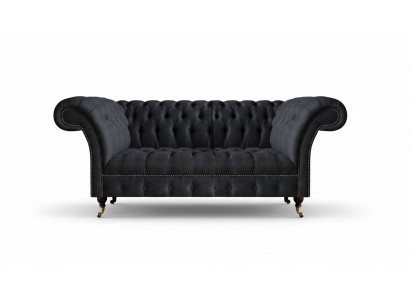 Chesterfield Schwaarz Sëtzcanapé Designer Polstersofas Modern Couchen