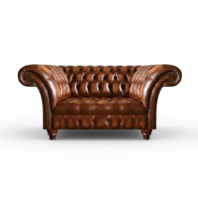Edel Chesterfield Braun Lieder Drësëtzer Wunnzëmmer Sëtzgekëschten Nei