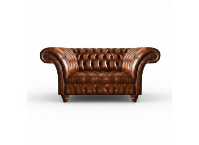 Edel Chesterfield Braun Lieder Drësëtzer Wunnzëmmer Sëtzgekëschten Nei