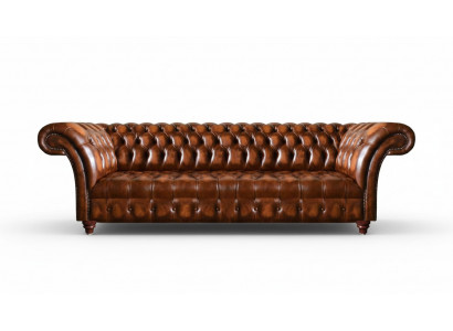 Chesterfield Liederdivan Braun Kënschtlech Lieder Couch Designer Edel Sëtzmiwwelen