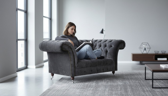 Chesterfield Samtssofa Designer Zweisëtzer Stoffer Canapéë Polstersofaen