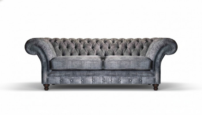 Luxuriéise Chesterfield Zweisëtzer Designer Canapé Wohnzimmer Edel Couche