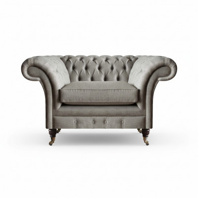 Moderne Chesterfield Einsëtzer Wunnzëmmer Designer Sesselen Textil Miwwelen