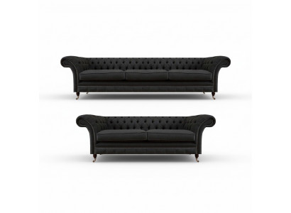 Schick Chesterfield Canapé-Set Moderne 3-Sëtz Polster Zweesëtz