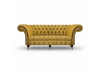 Chesterfield Luxus Miwwelen Dräisëtzer Sofa Couch Textil Polstersofa Wunnzëmmer