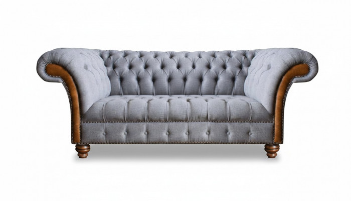 Luxus Modern Dräisëtzer Sofa Canapé Wunnzëmmer Chesterfield Textil Miwwelen