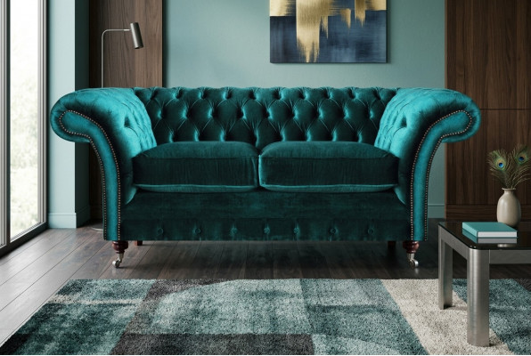 Gréng Duebelplaz Sofa Canapé Wunnzëmmer Luxus Designer Textil Miwwel