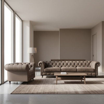 Hellgro Chesterfield Polstermöbelen Edle Textil Couchen Luxus Stillen