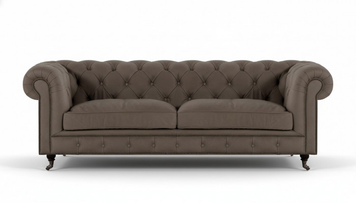 Polstermöbel Chesterfield Zwee-Sëtzer Sofa Couch Textil Gro Wunnzëmmer
