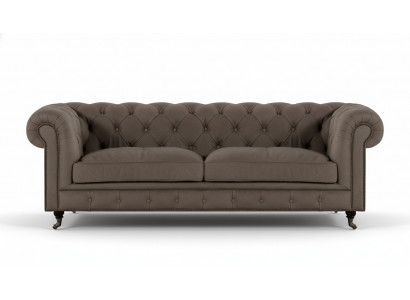Polstermöbel Chesterfield Zwee-Sëtzer Sofa Couch Textil Gro Wunnzëmmer