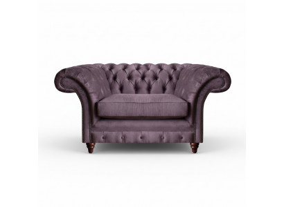 Chesterfield Lila Fauteuil Wunnzëmmer Textil Einsitzer Édlen 1-Sëtzer