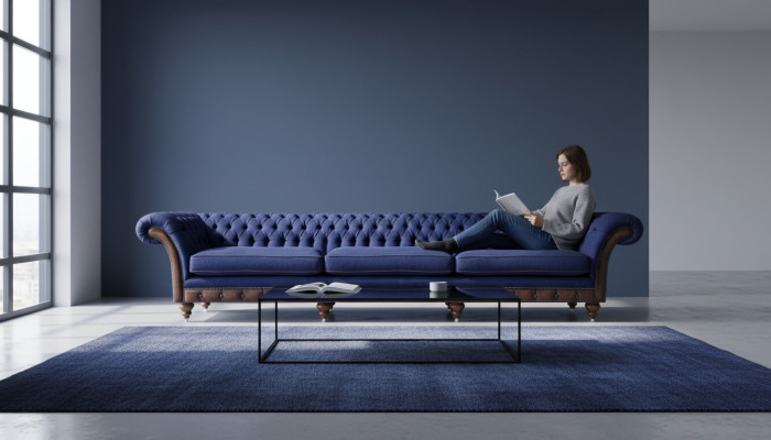 Chesterfield Luxus-Dreseater Sofa Modern Couch Stoff sofas Miwwelen