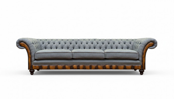 Hellgréng Wunnzëmmer Modern Canapé Exklusiv Dräisiichter Designer Miwwelen