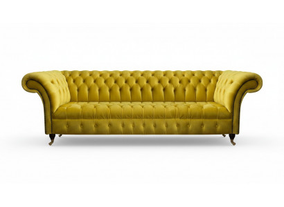 Chesterfield Giel Véiersëtzer Designer Polstersofa Wunnzëmmer Couch