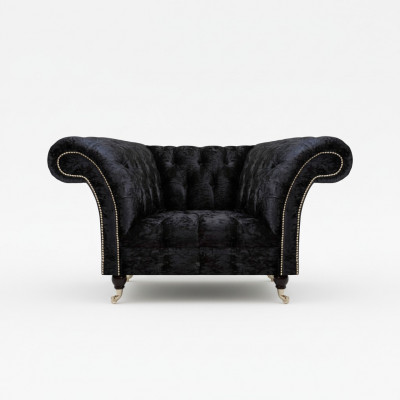 Chesterfield Polstersëtz Schwaarzen Einsëtzer Luxus-Lehnsëtz