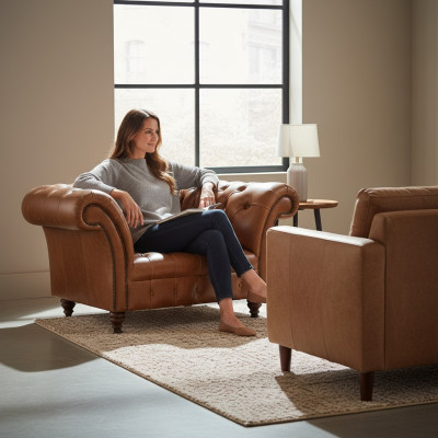 Brongen Chesterfield Lieder Zweisëtzeger Designer Konschtlieder 2-Sëtz Sofas