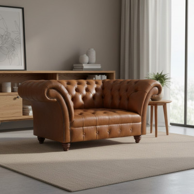 Brongen Chesterfield Lieder Zweisëtzeger Designer Konschtlieder 2-Sëtz Sofas