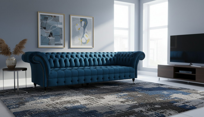 Luxuriéis Blo Chesterfield Sofa Polstercouch Designer Textil Sofa